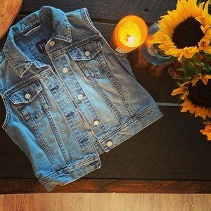 Handpainted Jean Vest